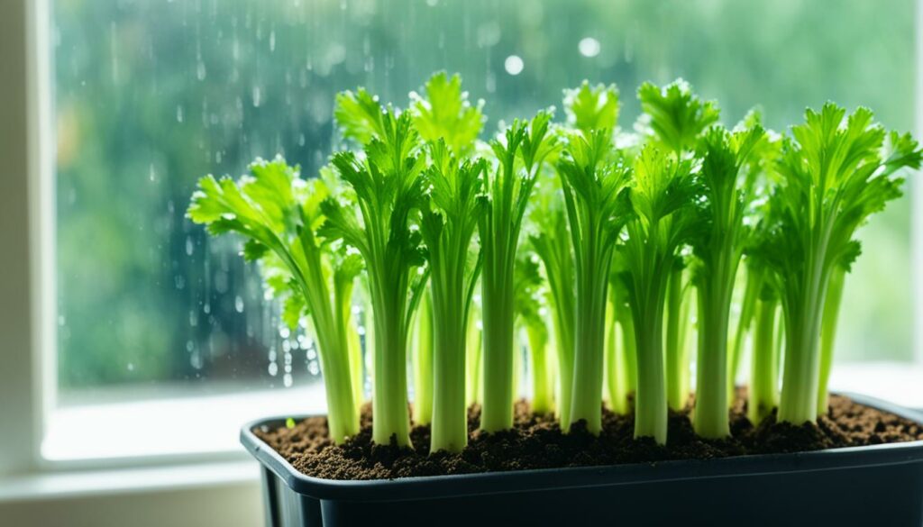 Growing celery from kitchen scraps