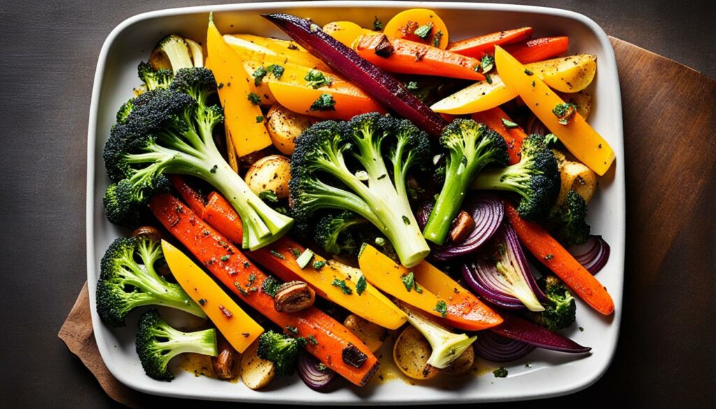 Roasted vegetables with chili