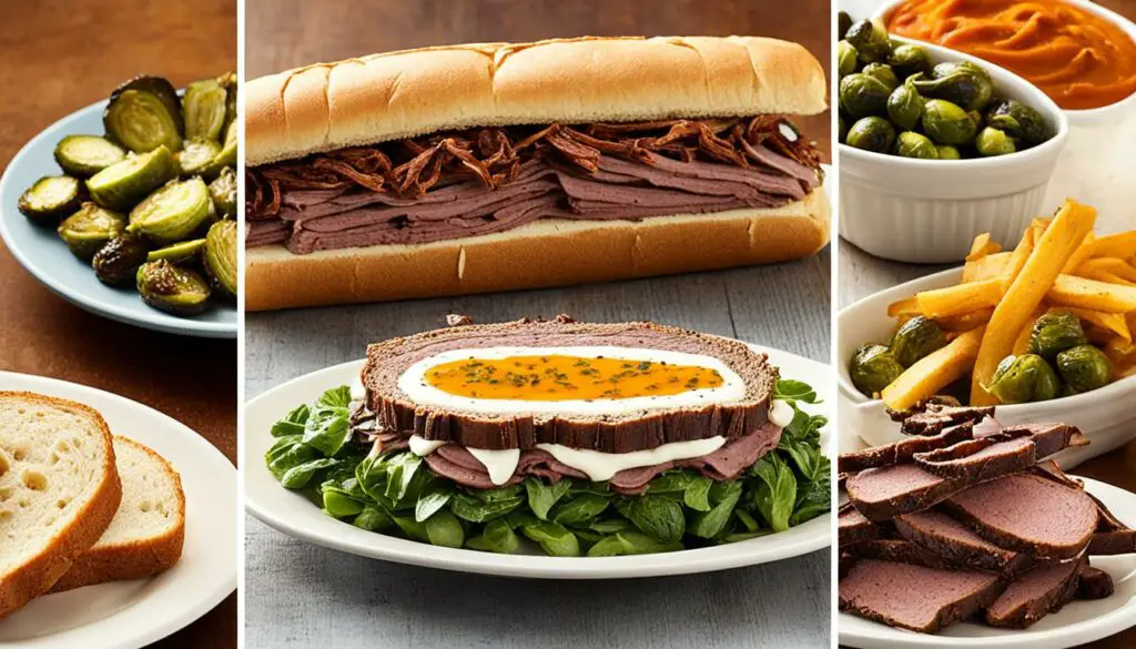 French Dip Sandwich with Unique Side Dishes