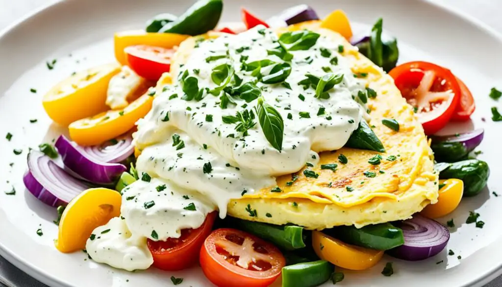Ricotta and omelette