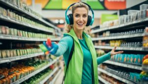can you wear headphones in the grocery store