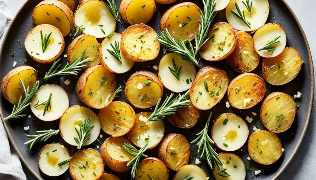 crispy new potatoes with parmesan and rosemary