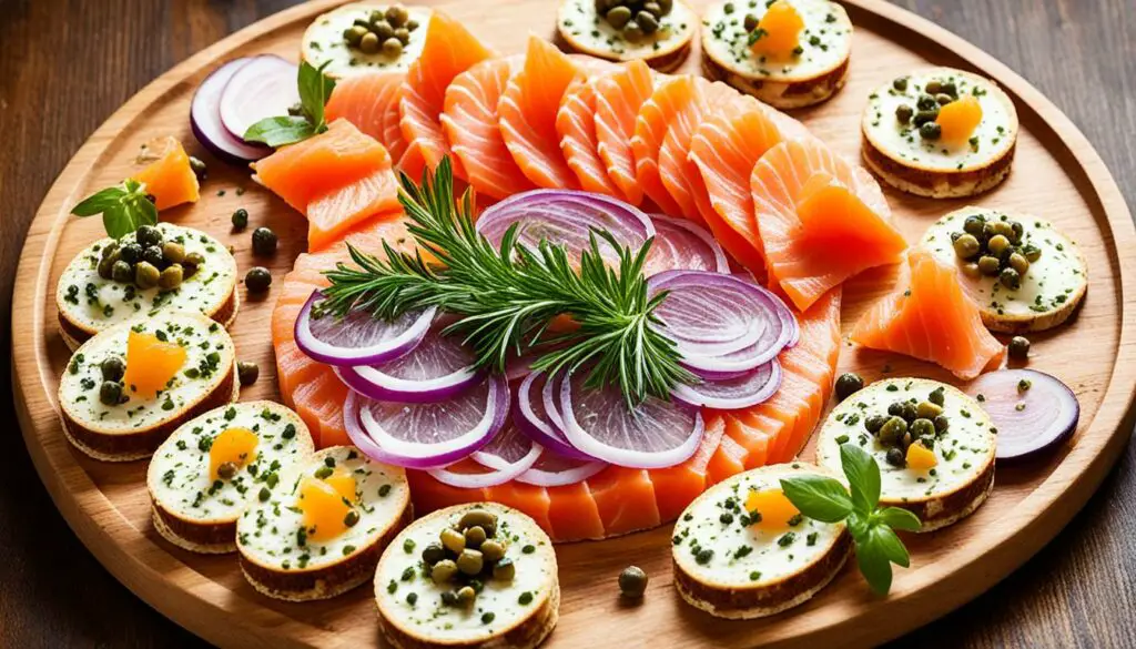 smoked salmon platter